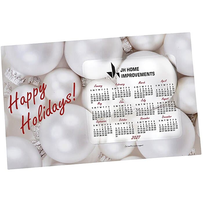 Greeting Card with Magnetic Calendar - Ornaments