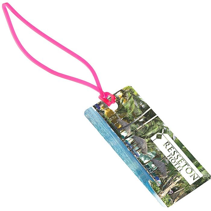 Rectangle POLYspectrum Bag Tag - 2 inches x 4 inches - Translucent