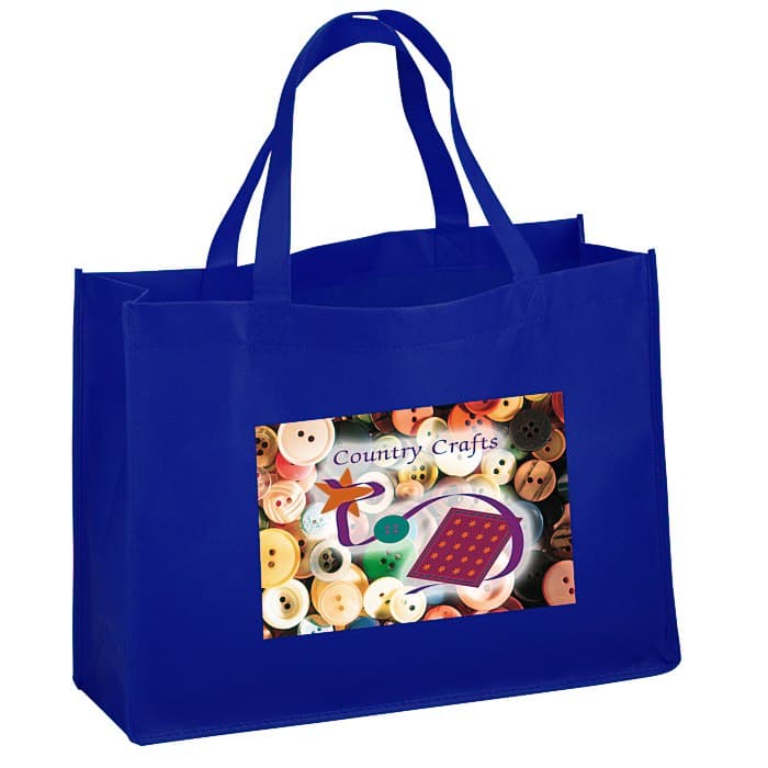 Celebration Shopping Tote - 12 inches x 16 inches - 18 inches Handles - Full Color