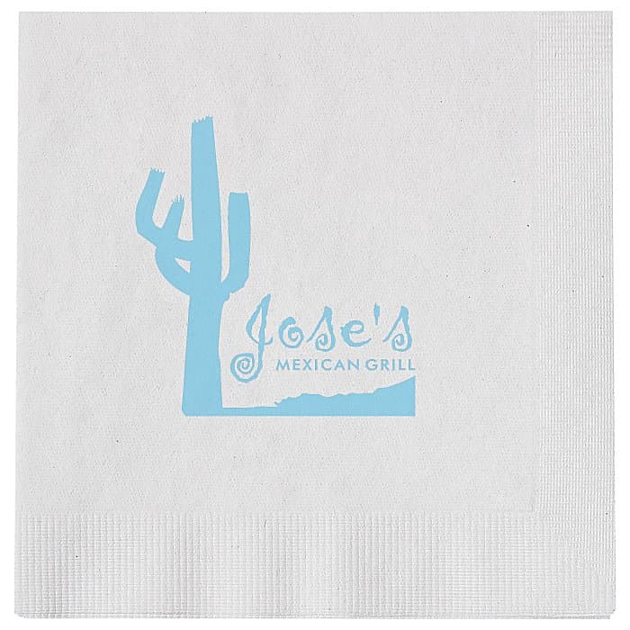 Beverage Napkin - 1-ply - White