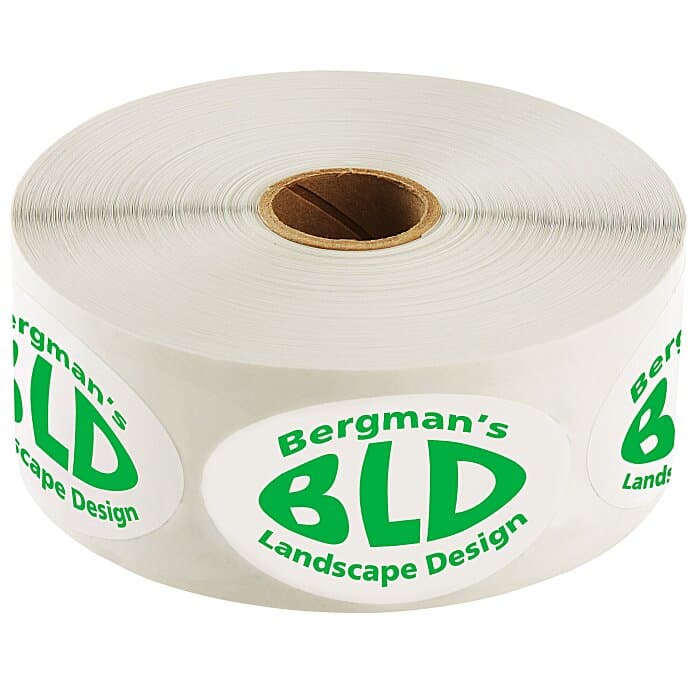 Sticker by the Roll - Oval - 1-1/2 inches x 2-1/2 inches