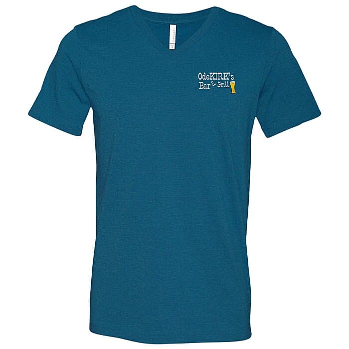 Bella+Canvas V-Neck T-Shirt - Men's - Embroidered