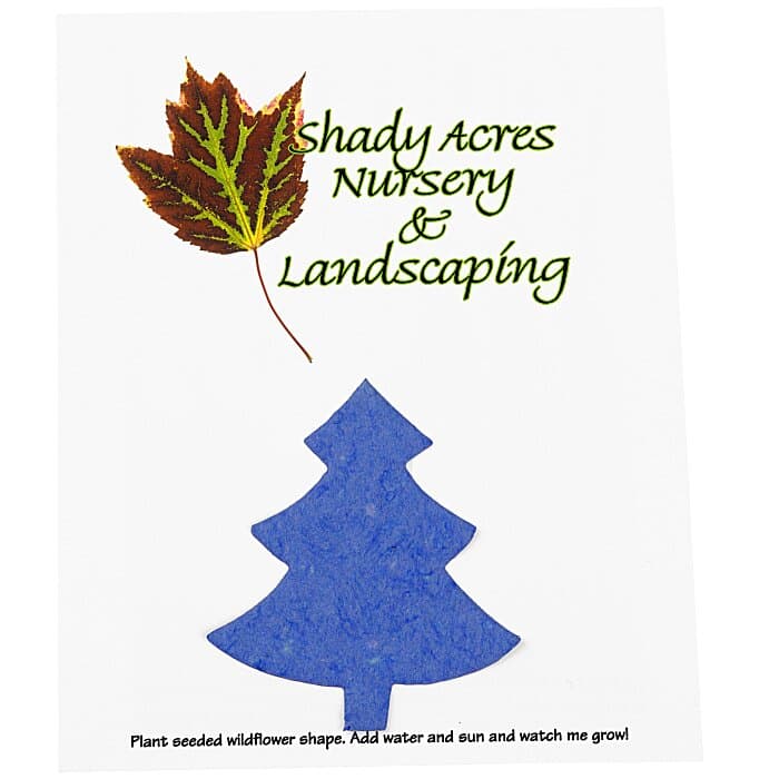 Seeded Paper Shapes Mailer/Postcard - 4 inches x 5 inches Tree