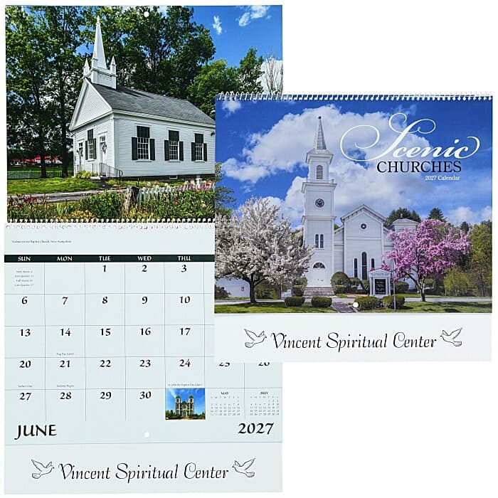 Scenic Churches Calendar - Spiral