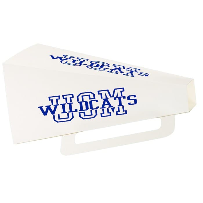 Megaphone - Square - 9 inches - White