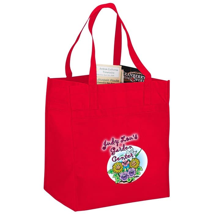 Polypropylene Reusable Grocery Bag - 15 inches x 13 inches - Full Color