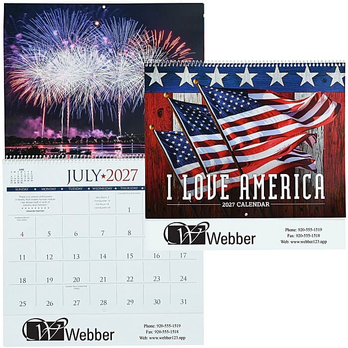 I Love America Appointment Calendar