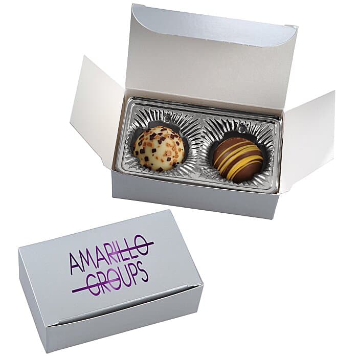 Truffles - 2-Pieces - Silver Box