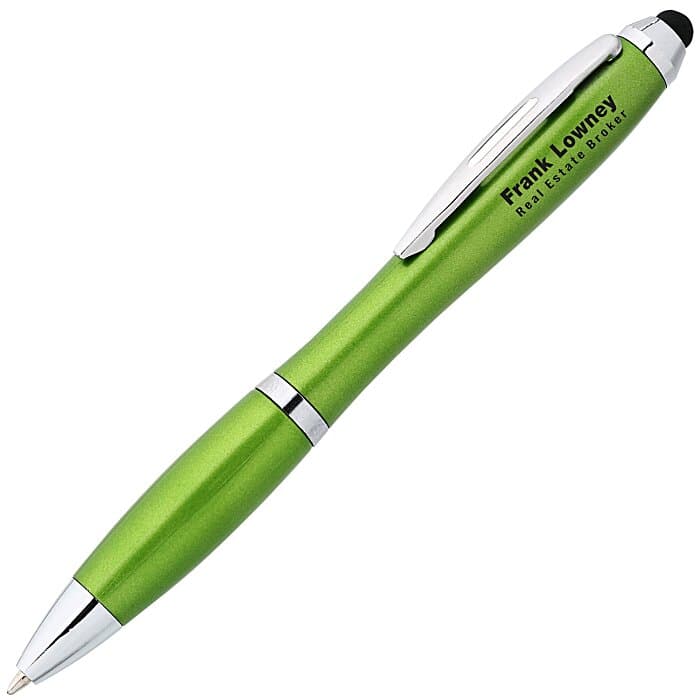 Curvy Stylus Twist Pen - Metallic