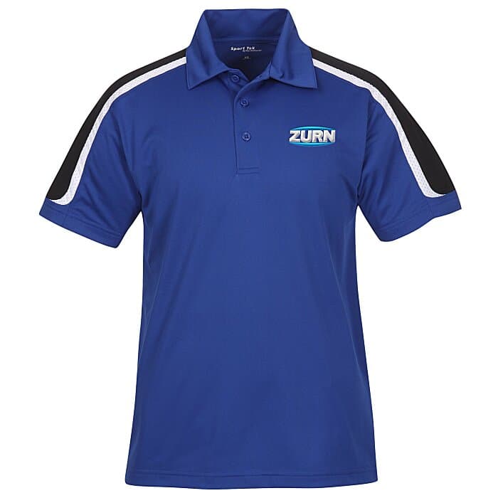 Tricolor Shoulder Accent Performance Polo - Men's