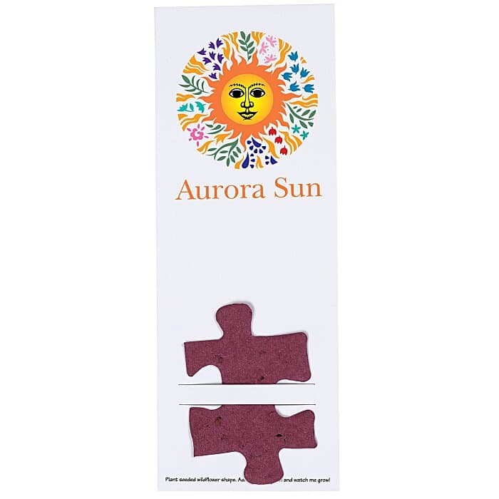 Plant-A-Shape Flower Seed Bookmark - Puzzle Piece