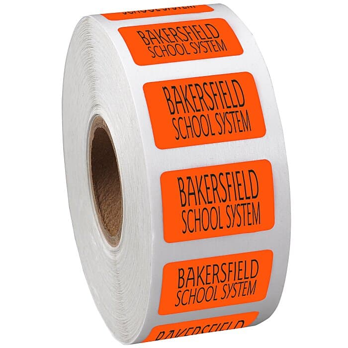 Sticker by the Roll - Rectangle - 5/8 inches x 1 inch