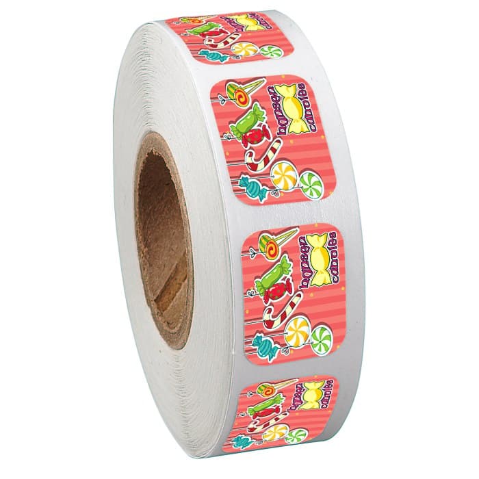 Full Color Sticker by the Roll - Rectangle - 9/16 inches x 3/4 inches