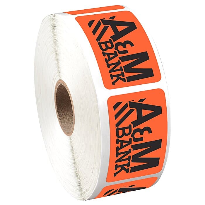 Sticker by the Roll - Rectangle - 1-1/4 inches x 2 inches