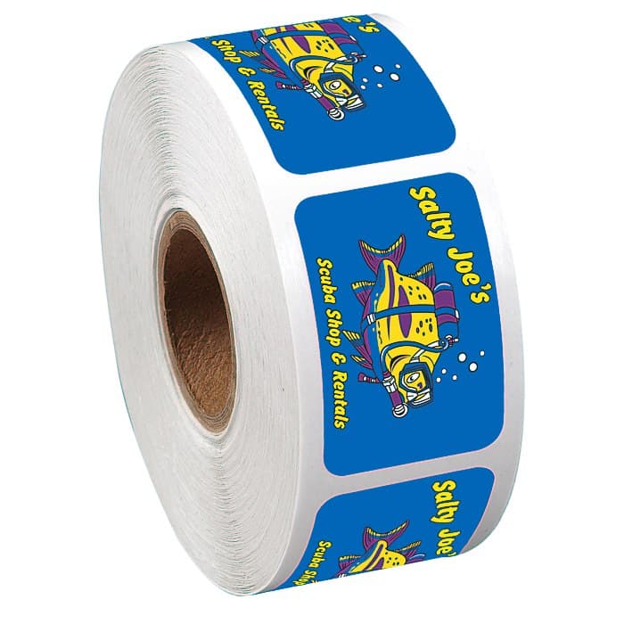 Full Color Sticker by the Roll - Rectangle - 1 inch x 1-1/2 inches