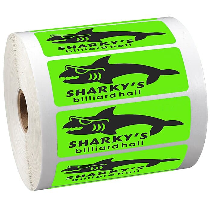 Sticker by the Roll - Rectangle - 1-1/4 inches x 3-5/8 inches