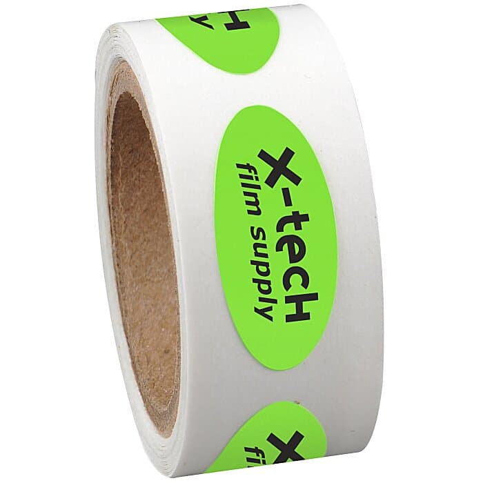 Sticker by the Roll - Oval - 3/8 inches x 7/8 inches