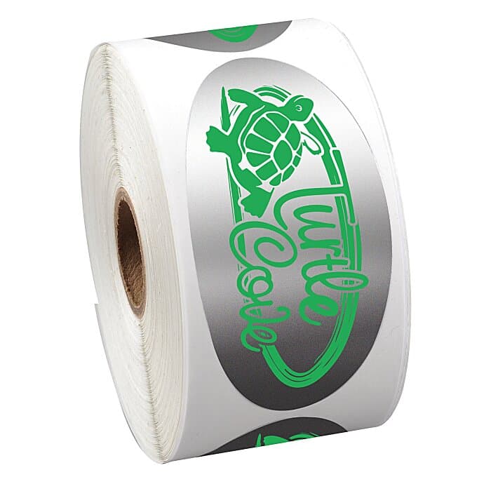 Sticker by the Roll - Oval - 1-3/4' x 3-5/8 inches