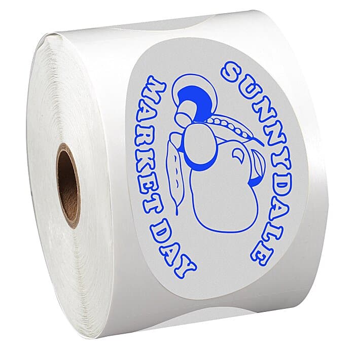 Sticker by the Roll - Oval - 2-1/2 inches x 4-1/4 inches