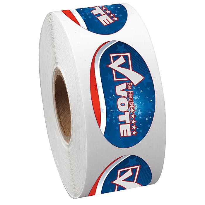 Full Color Sticker by the Roll - Oval - 1 inch x 1-3/4 inches