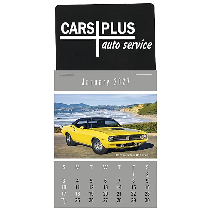 Muscle Car Stick Up Calendar - Rectangle