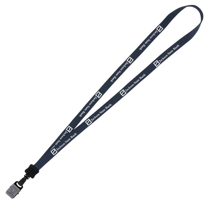 Lanyard - 5/8 inches - 32 inches - Large Metal Bulldog Clip