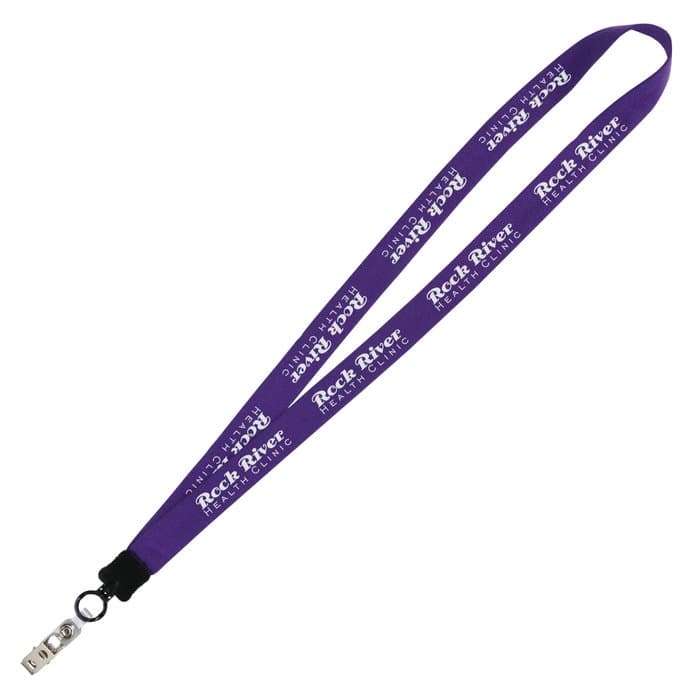 Big Lanyard - 7/8 inches - 34 inches - Snap with Metal Bulldog Clip