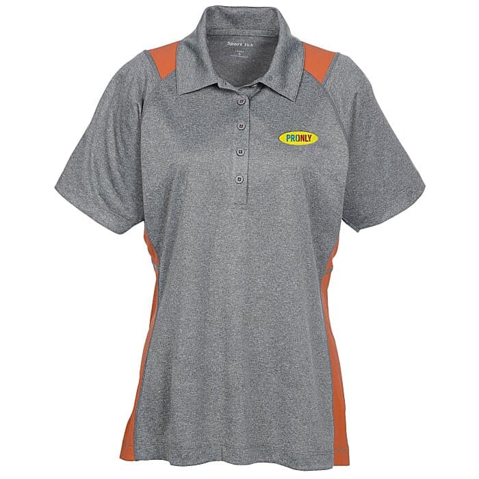 Heathered Challenger Colorblock Polo - Ladies'
