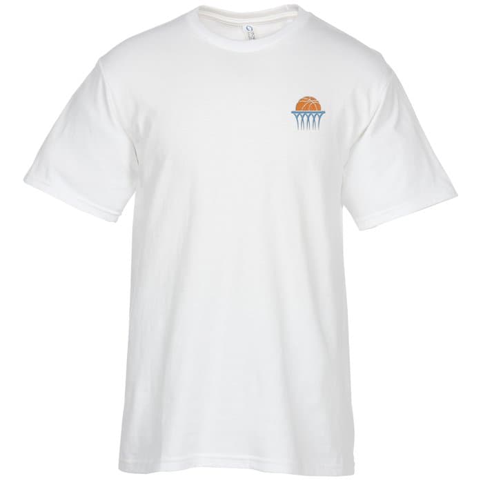 Essential Ring Spun Cotton T-Shirt - Men's - White - Embroidered
