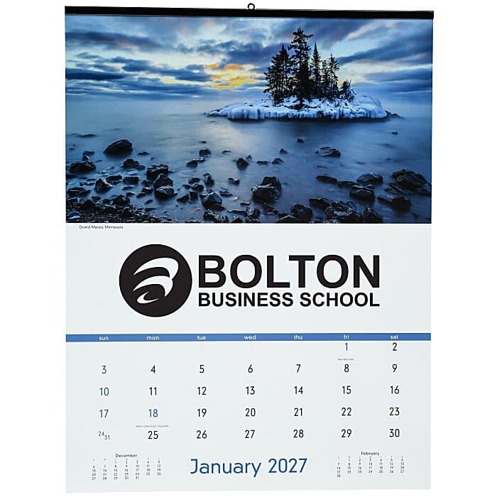America's Charm Large Wall Calendar