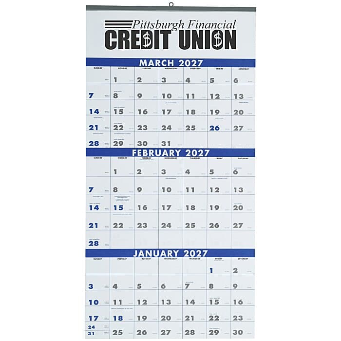 Commercial 3-Month Wall Planner