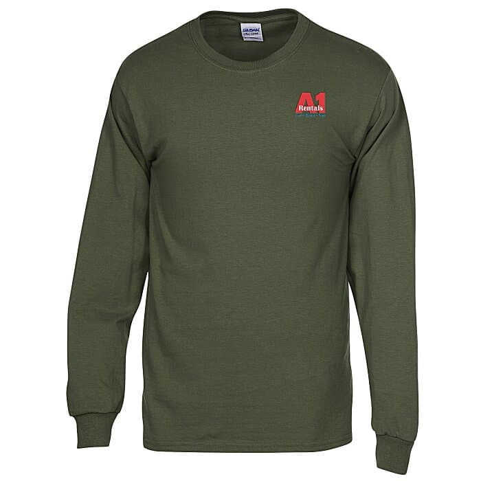 Gildan 6-oz Ultra Cotton LS T-Shirt - Men's - Embroidered