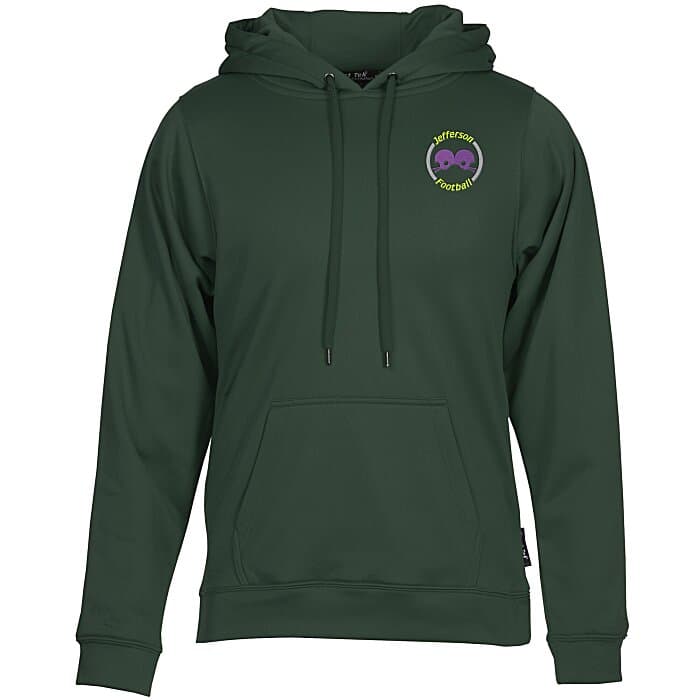Athletic Fleece Pullover Hoodie - Embroidered