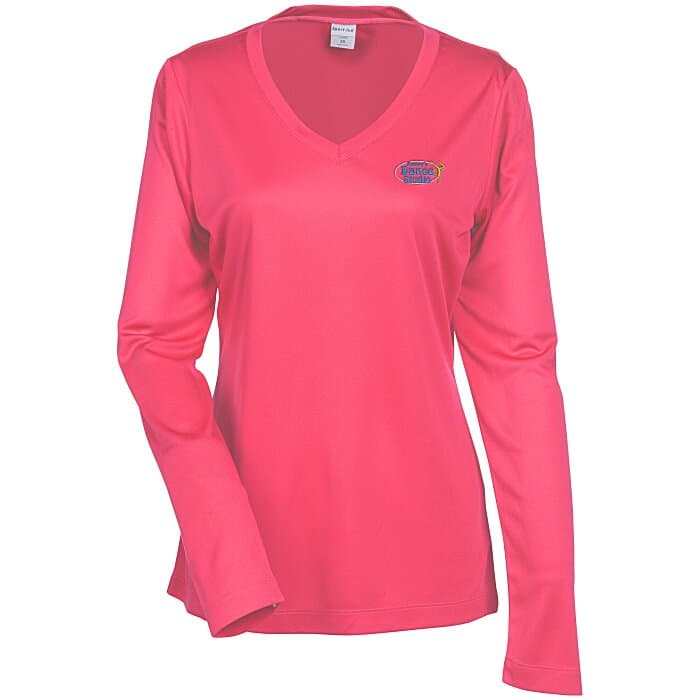 Contender Athletic LS V-Neck T-Shirt - Ladies' - Embroidered