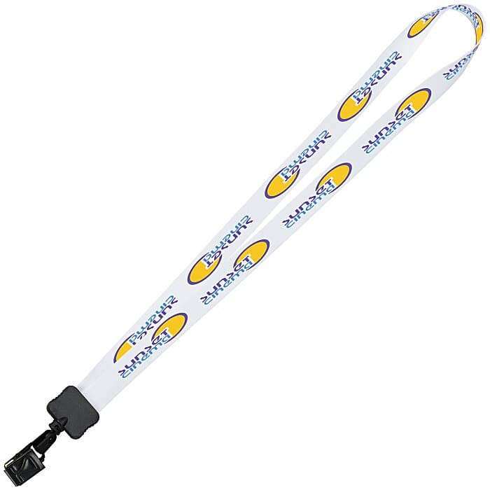 Dye-Sub Lanyard - 3/4 inches - 32 inches - Large Metal Bulldog Clip