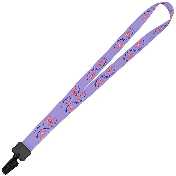 Dye-Sub Lanyard - 3/4 inches - 32 inches - Plastic Bulldog Clip
