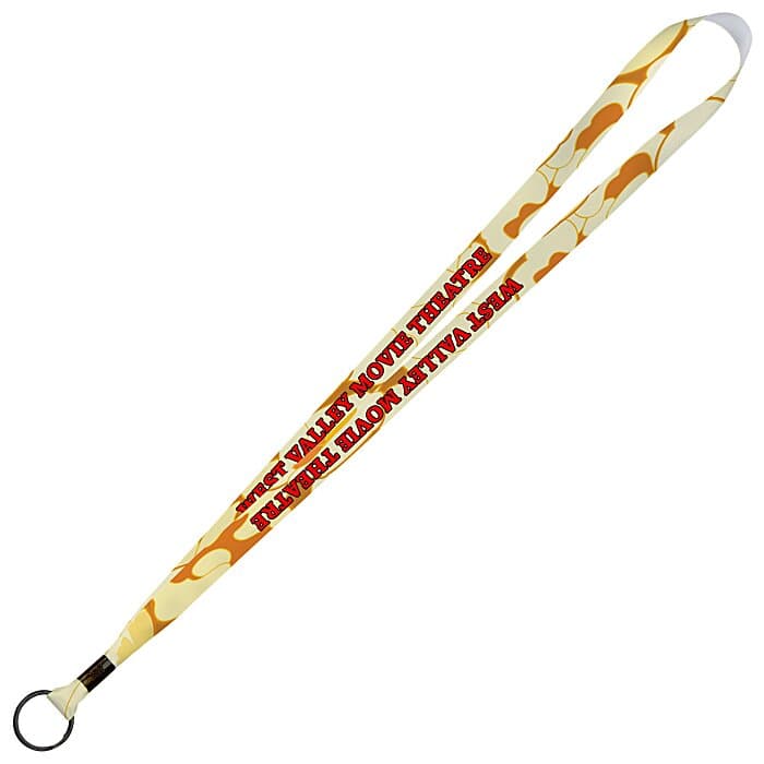 Full Color Ribbon Lanyard - 5/8 inches - 34 inches - Metal Split Ring