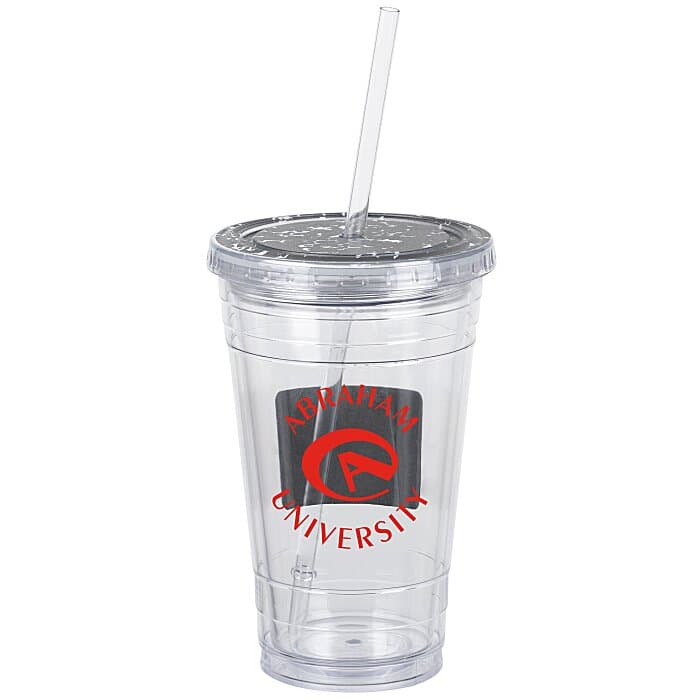 Chalkboard Tumbler with Straw - 16 oz.