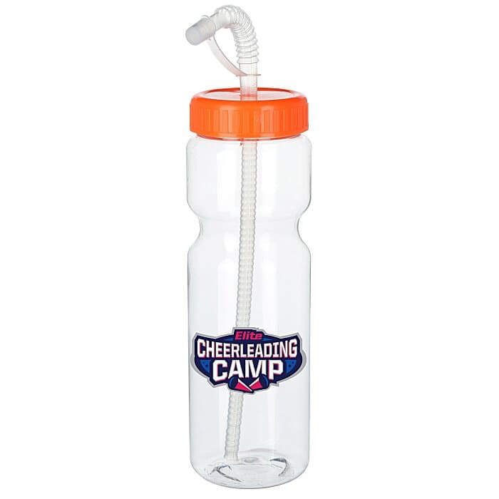 Clear Impact Olympian Bottle with Straw Lid - 28 oz