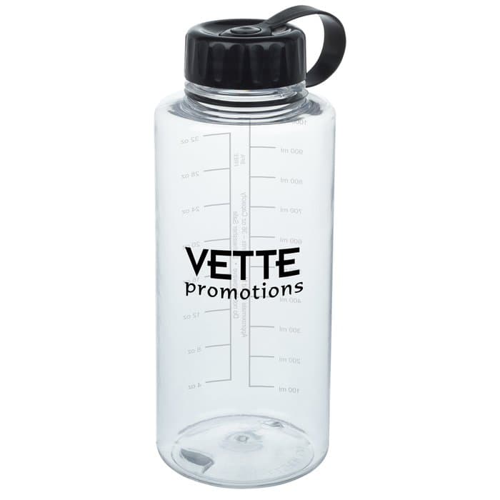 Clear Impact Mountain Bottle with Tethered Lid - 36 oz