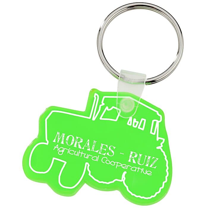 Tractor Soft Keychain - Translucent