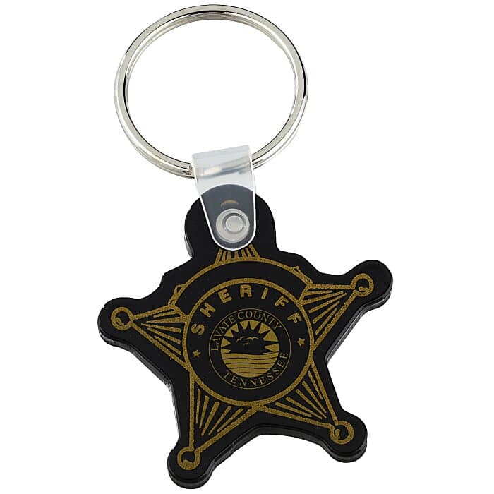 Sheriff Badge Soft Keychain - Opaque