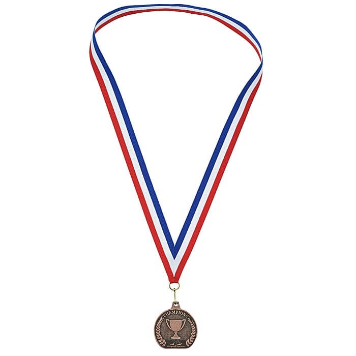 2-inch Econo Medal with Ribbon - Flat Bottom