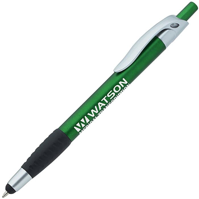 Simplistic Stylus Grip Pen - Metallic - Silver