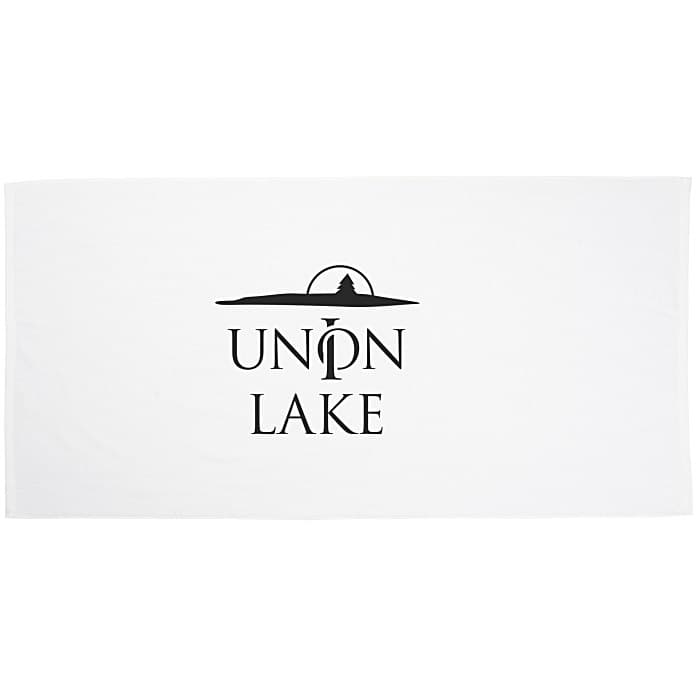 Signature White Beach Towel