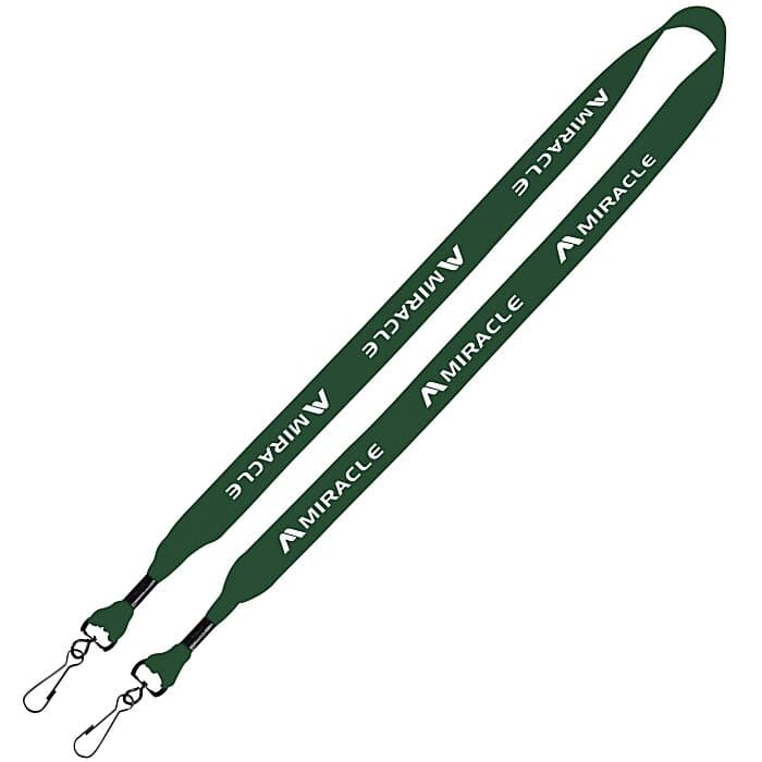 Knit Cotton Lanyard - 3/4 inches - 2 Swivel Hooks
