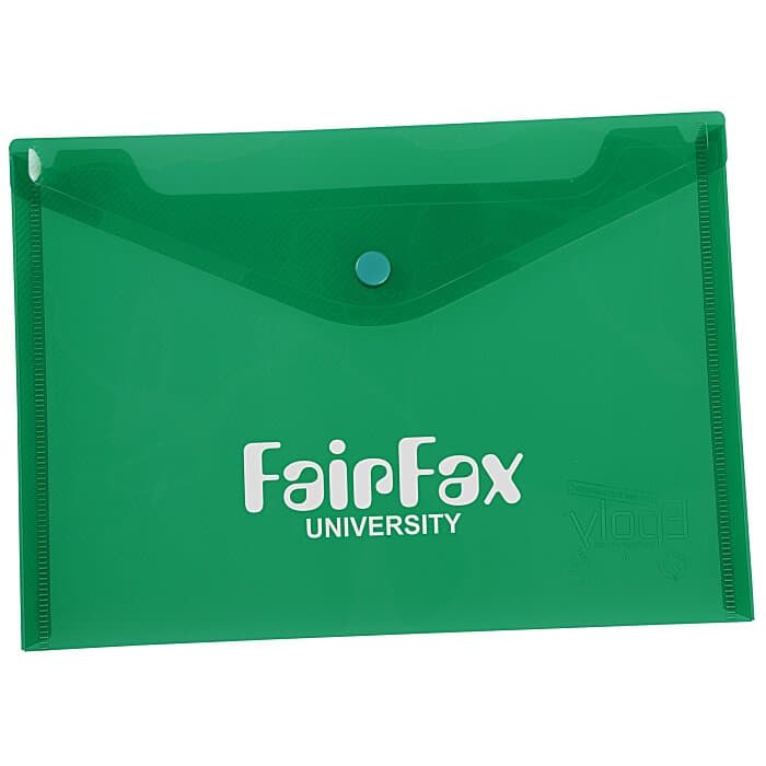Document Envelope with Snap Closure - Translucent - 7 inches x 9-3/4 inches