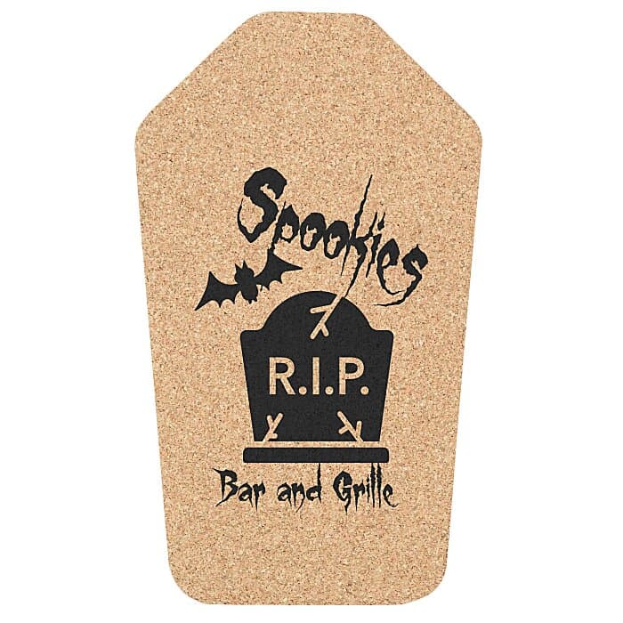 Large Cork Coaster - Coffin
