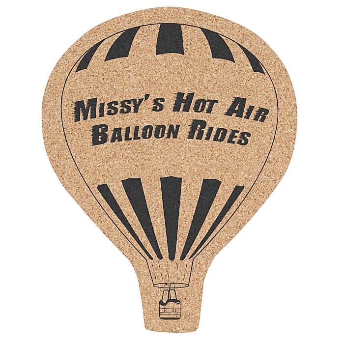 Large Cork Coaster - Hot Air Balloon