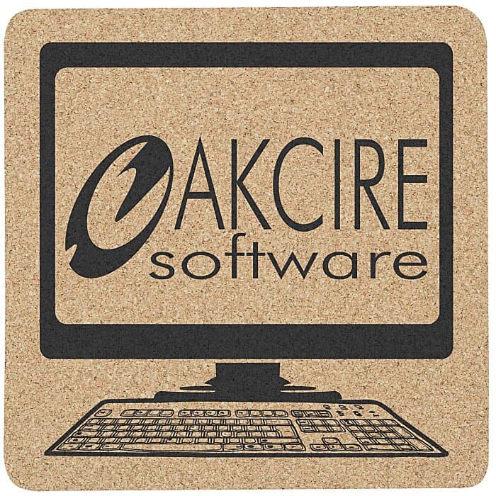 Large Cork Coaster - Square Computer